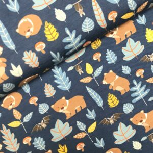 Tricot Woody animals blue