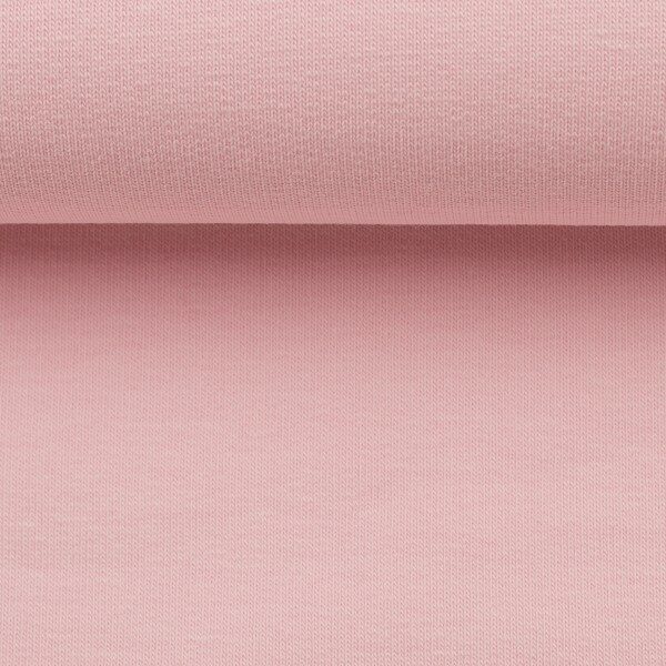 Effen french terry pastel roze